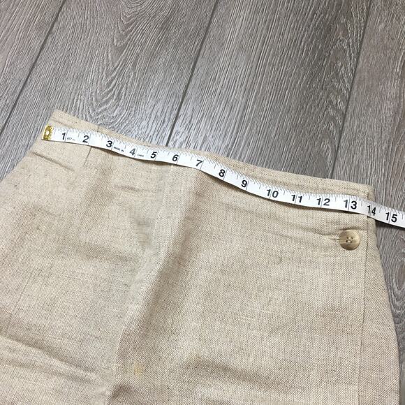 State of the Art Merchandising Co. Linen Blend Beige Skirt Size 9 - Picture 7 of 9
